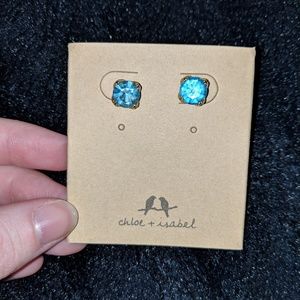 Blue Topaz stud Earrings